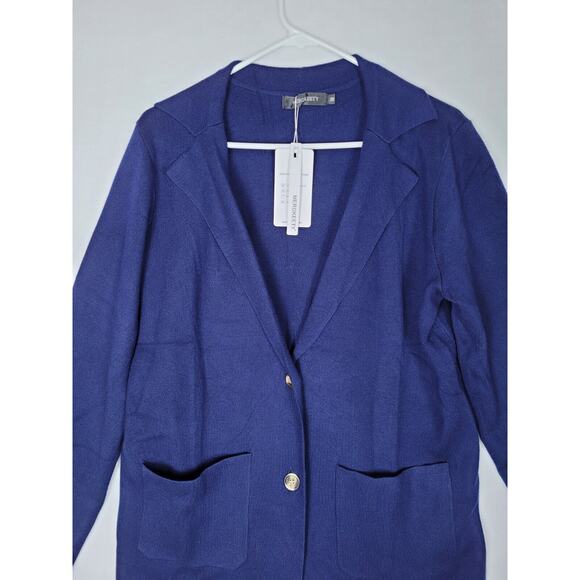 MEROKEETY Women Cardigan Casual Long Sleeve Open Front Knit Long Cardigan Medium - Picture 4 of 6